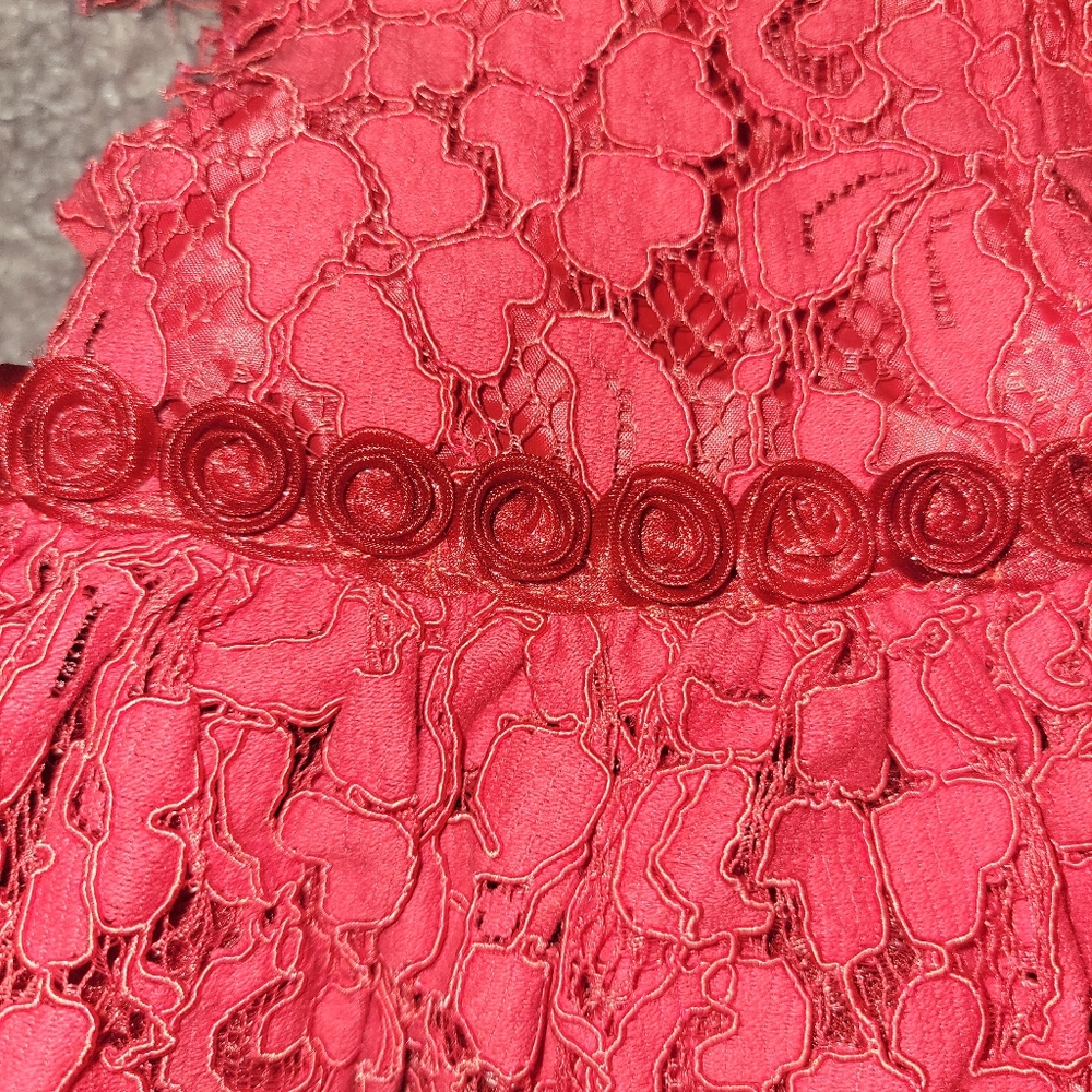 Disney TuTu Couture Like New‎ Red Lace Dress size 24 months - Picture 3 of 7